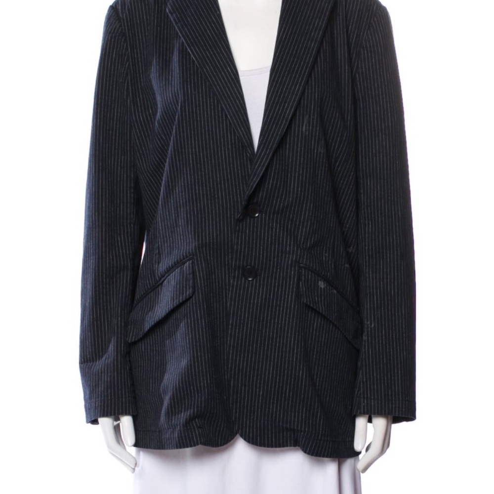 Current/Elliott Dark Pinstripe Blazer